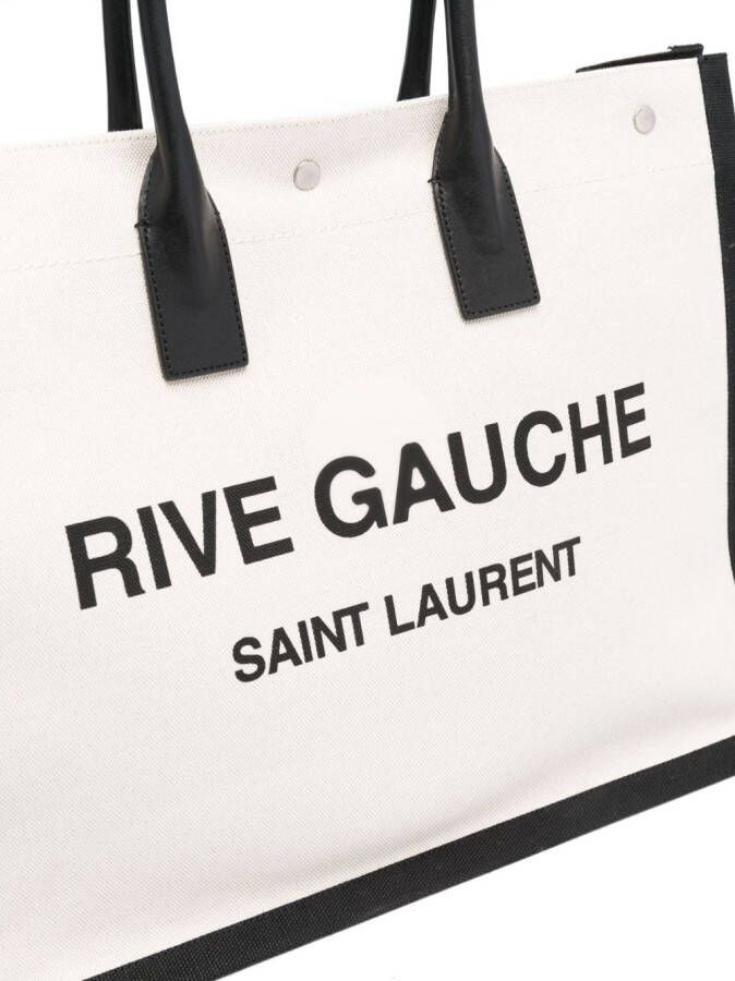 Saint Laurent Rive Gauche leren shopper Beige