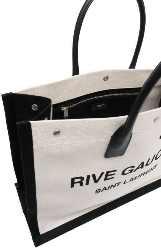 Saint Laurent Rive Gauche leren shopper Beige