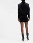 Saint Laurent Mini-jurk met col Zwart - Thumbnail 4