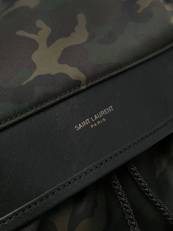 Saint Laurent Rugzak met camouflageprint Zwart