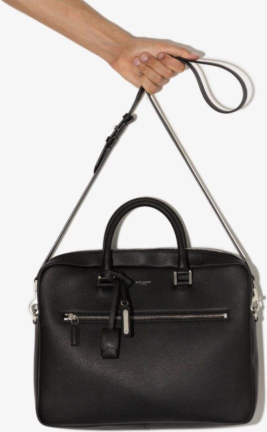 Saint Laurent Sac de Jour leren aktetas Zwart