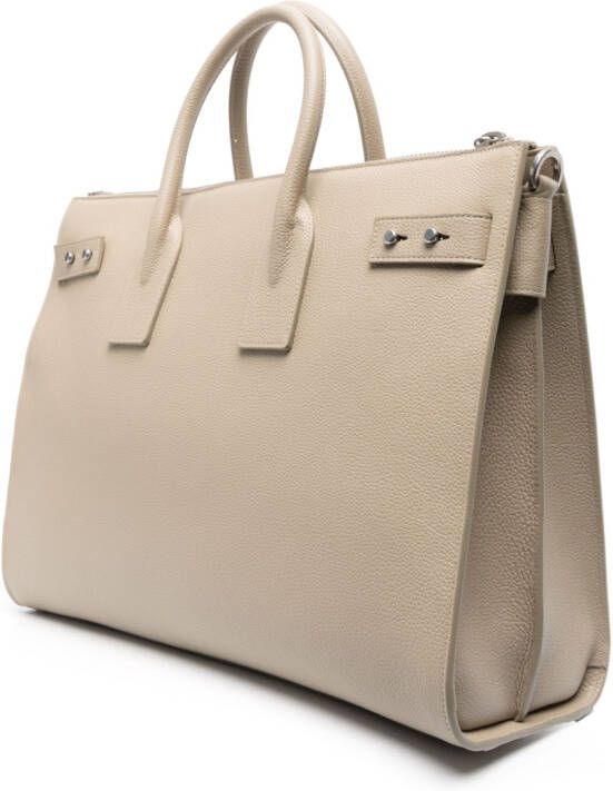 Saint Laurent Sac De Jour Thin leren shopper Beige