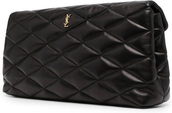 Saint Laurent Sade gewatteerde clutch Zwart