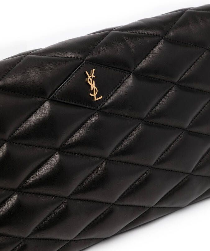 Saint Laurent Sade gewatteerde clutch Zwart