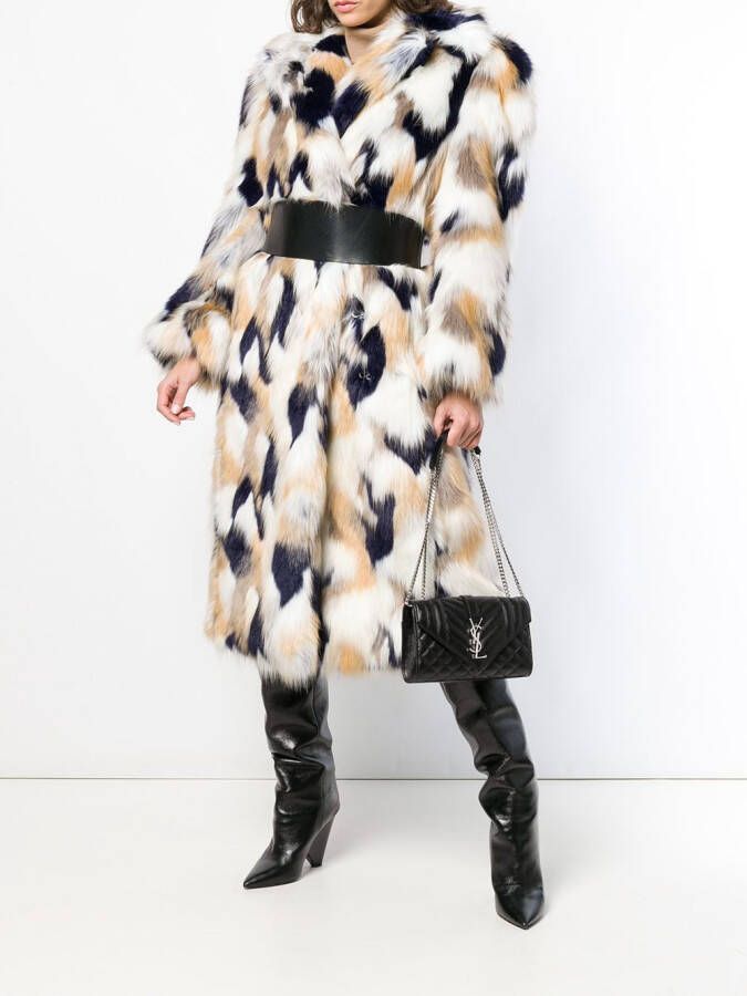 Saint Laurent Schoudertas met monogram Zwart