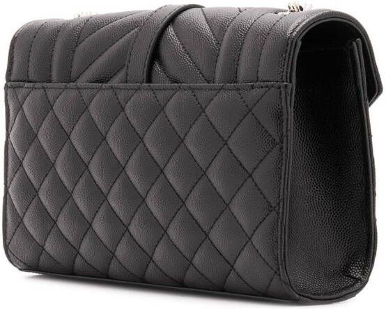 Saint Laurent Schoudertas met monogram Zwart