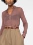 Saint Laurent Semi-doorzichtige blouse Roze - Thumbnail 3