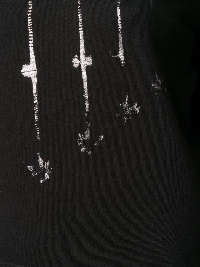 Saint Laurent Shirt met palmboom print Zwart