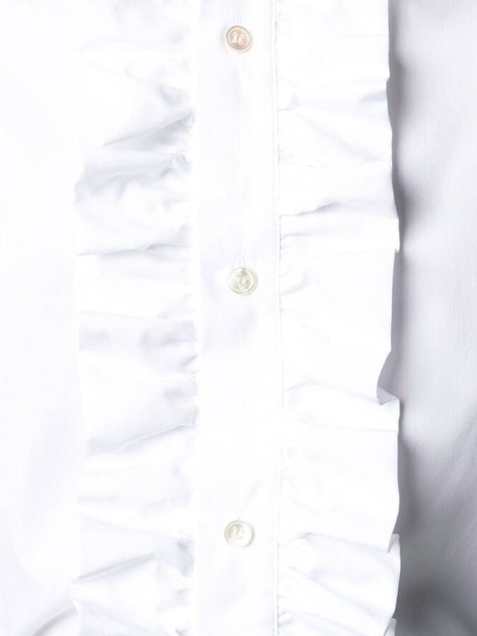Saint Laurent Shirt met ruchebies Wit