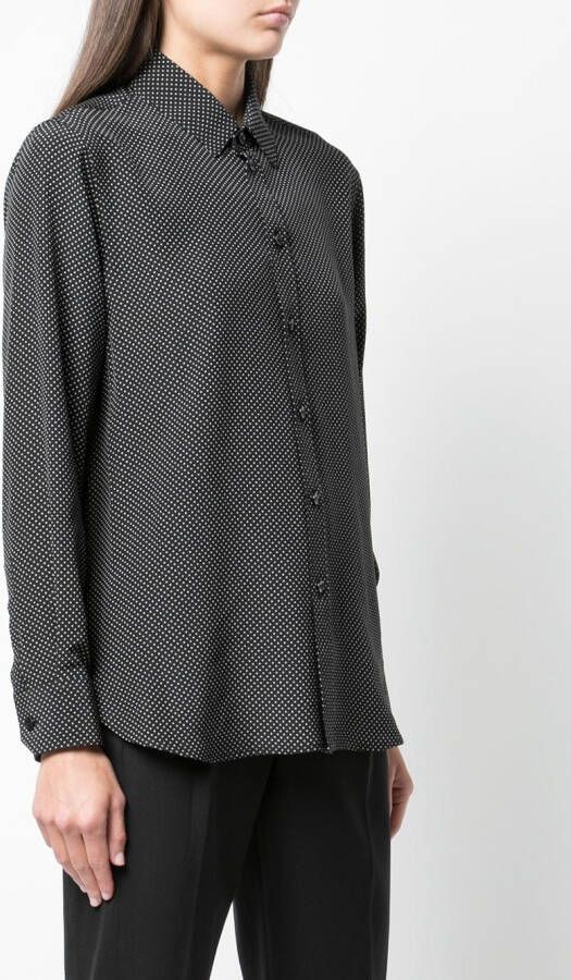 Saint Laurent Shirt met stippen Zwart