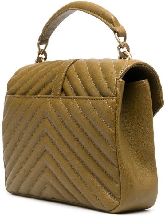 Saint Laurent Shopper met logoplakkaat Groen