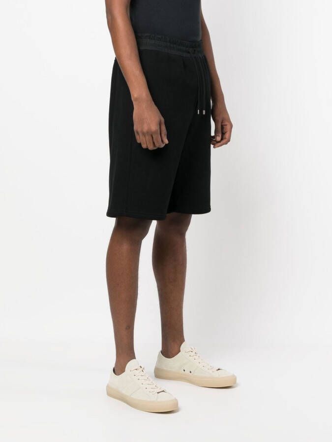 Saint Laurent Shorts met geborduurd logo Zwart