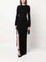 Saint Laurent Maxi-jurk met zijsplit Zwart - Thumbnail 1
