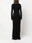 Saint Laurent Maxi-jurk met zijsplit Zwart - Thumbnail 3
