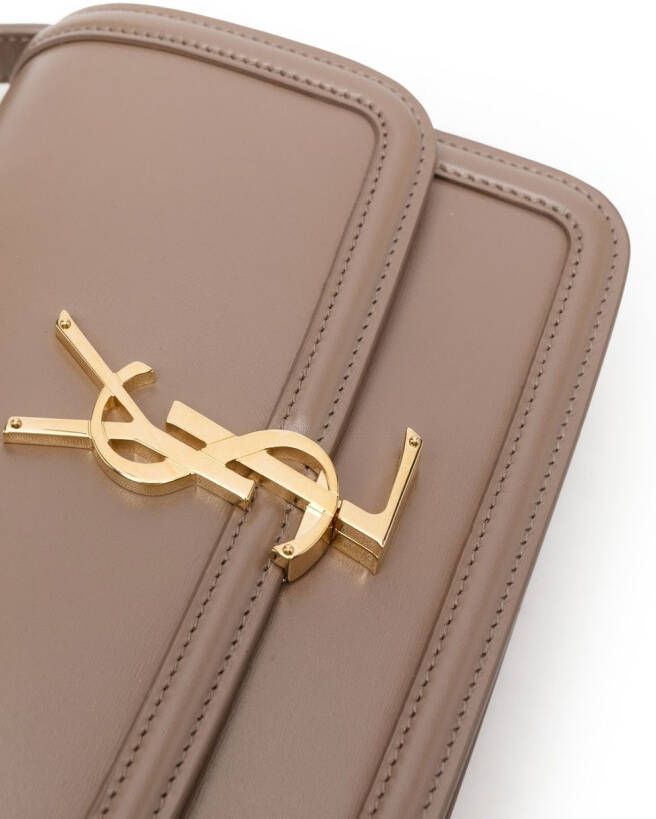 Saint Laurent Solferino kleine crossbodytas Bruin
