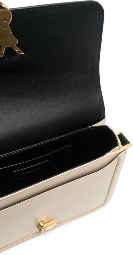 Saint Laurent Solferino tweekleurige schoudertas Zwart