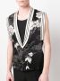 Saint Laurent Spencer met geborduurde bloemen Zwart - Thumbnail 5