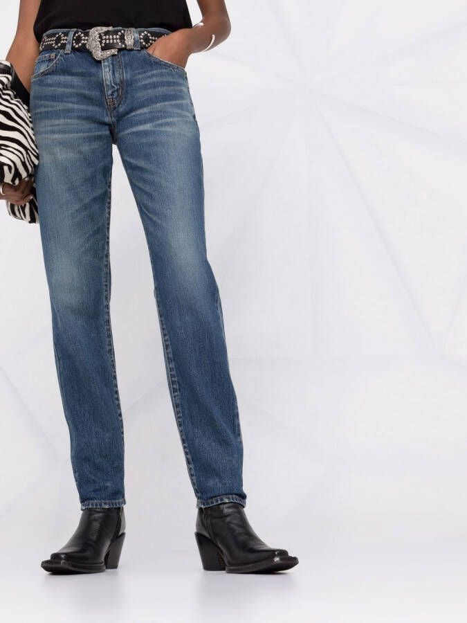 Saint Laurent Straight jeans Blauw