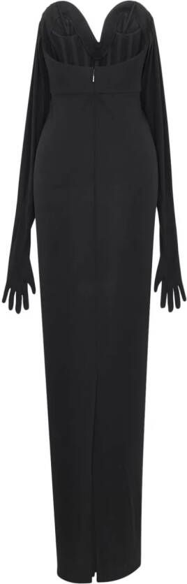 Saint Laurent Strapless maxi-jurk Zwart
