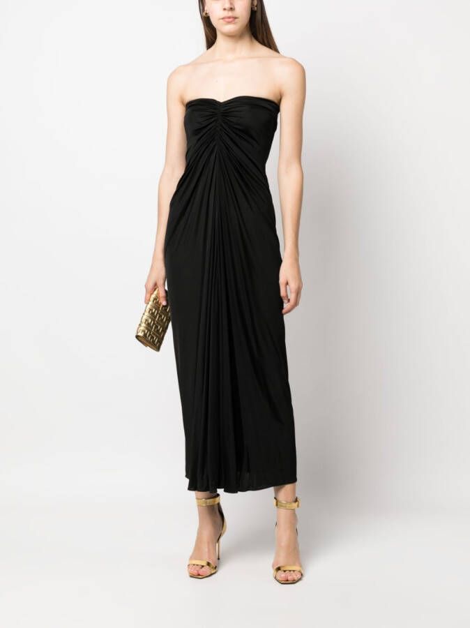 Saint Laurent Strapless mini-jurk Zwart