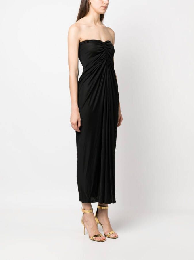 Saint Laurent Strapless mini-jurk Zwart