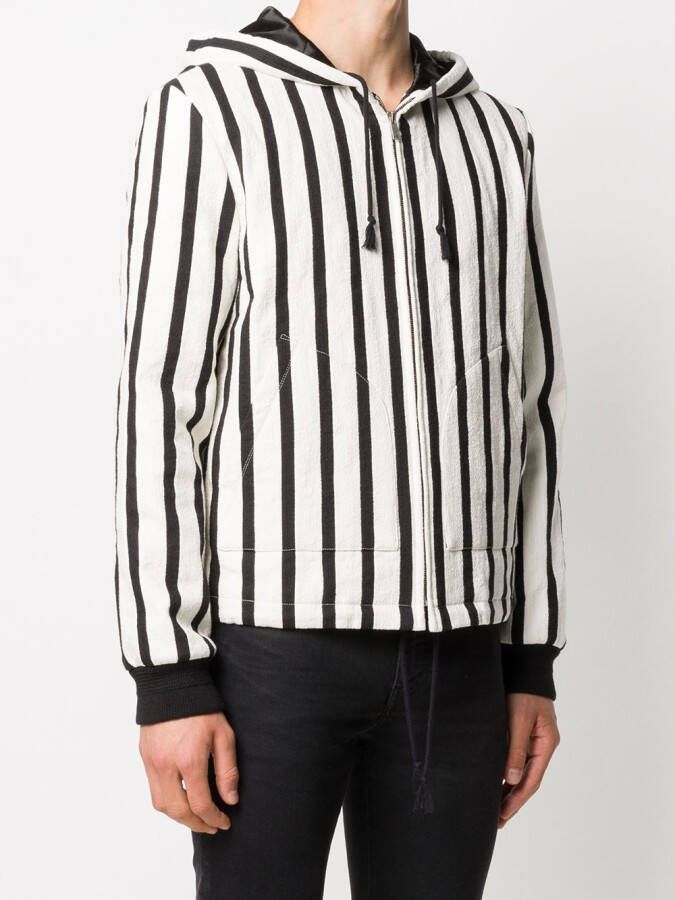 Saint Laurent Stropdas met streep Wit