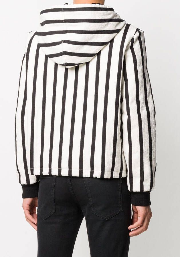 Saint Laurent Stropdas met streep Wit