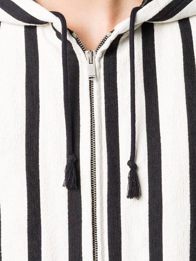 Saint Laurent Stropdas met streep Wit