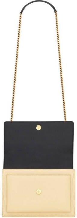 Saint Laurent Sunset tweekleurige schoudertas Zwart