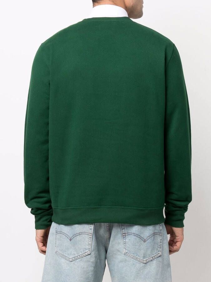 Saint Laurent Sweater met print Groen
