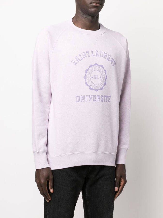 Saint Laurent Sweater met ronde hals Roze