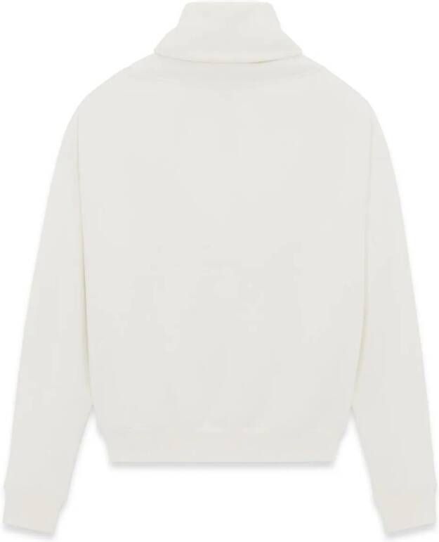 Saint Laurent Sweater met sjaalkraag Wit