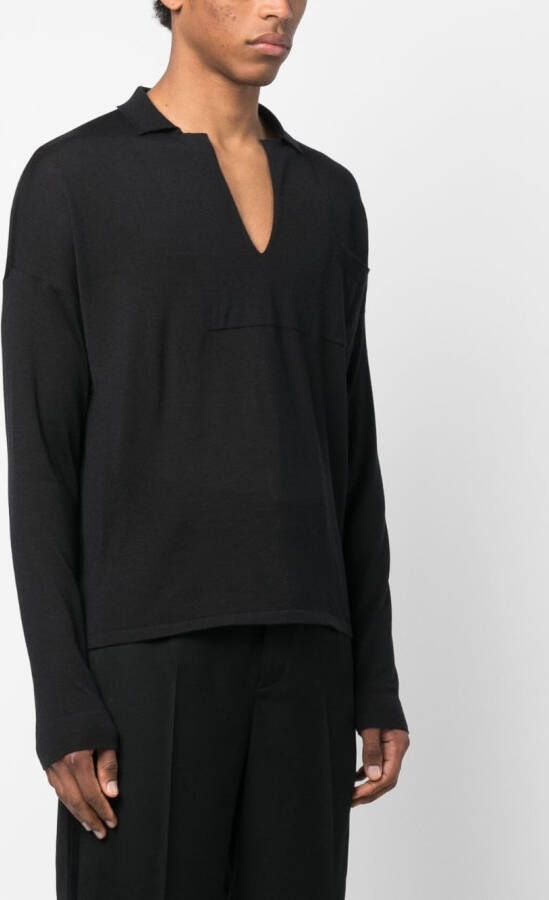 Saint Laurent Sweater met V-hals Zwart