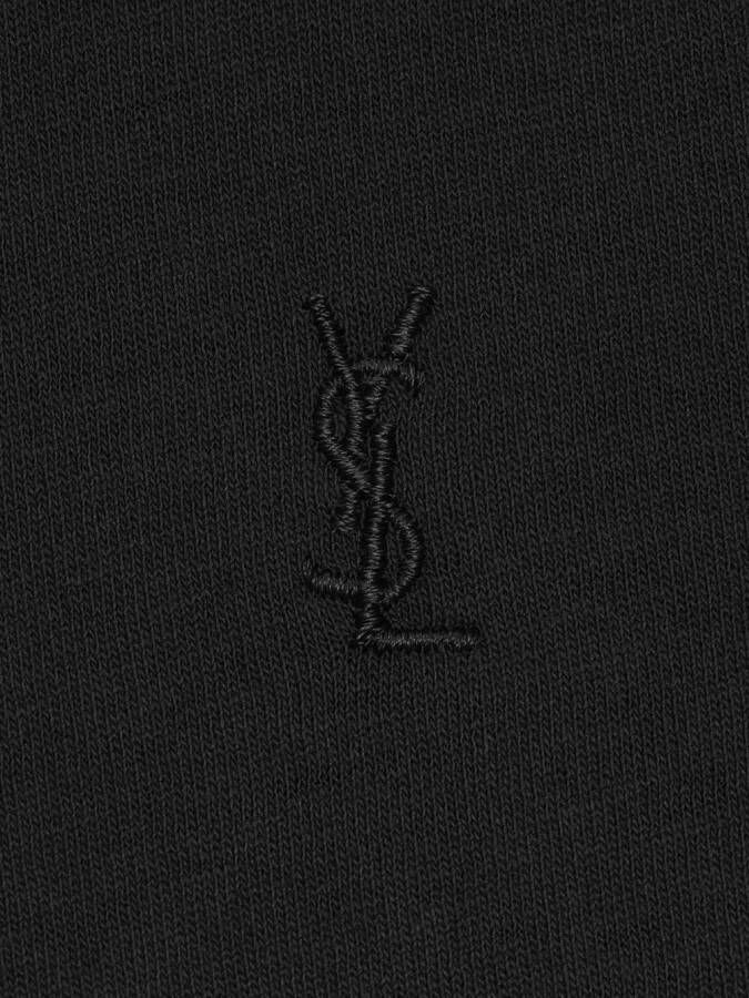 Saint Laurent T-shirt met geborduurd logo Zwart