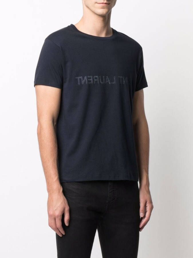 Saint Laurent Omkeerbaar T-shirt Blauw