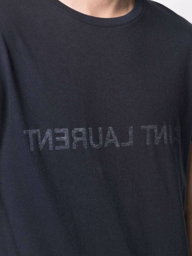 Saint Laurent Omkeerbaar T-shirt Blauw