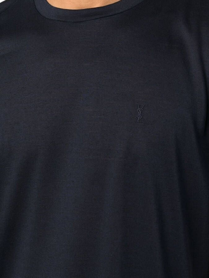 Saint Laurent T-shirt met ronde hals Blauw