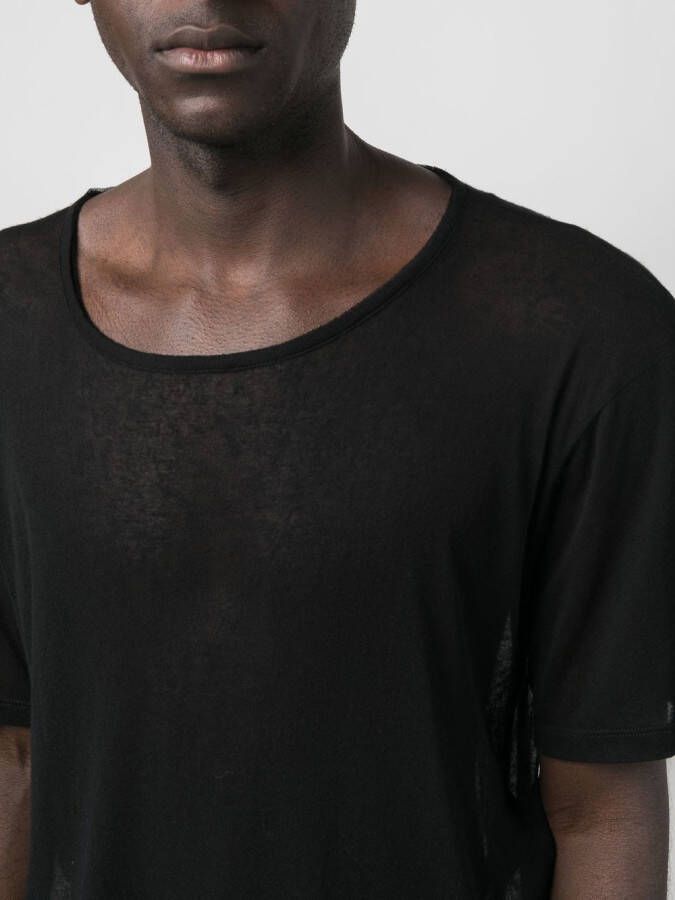 Saint Laurent T-shirt met ronde hals Zwart