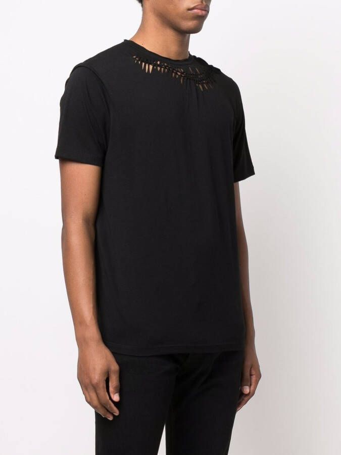 Saint Laurent T-shirt met uitgesneden details Zwart