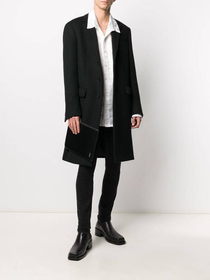 Saint Laurent Tablethouder met monogram Zwart
