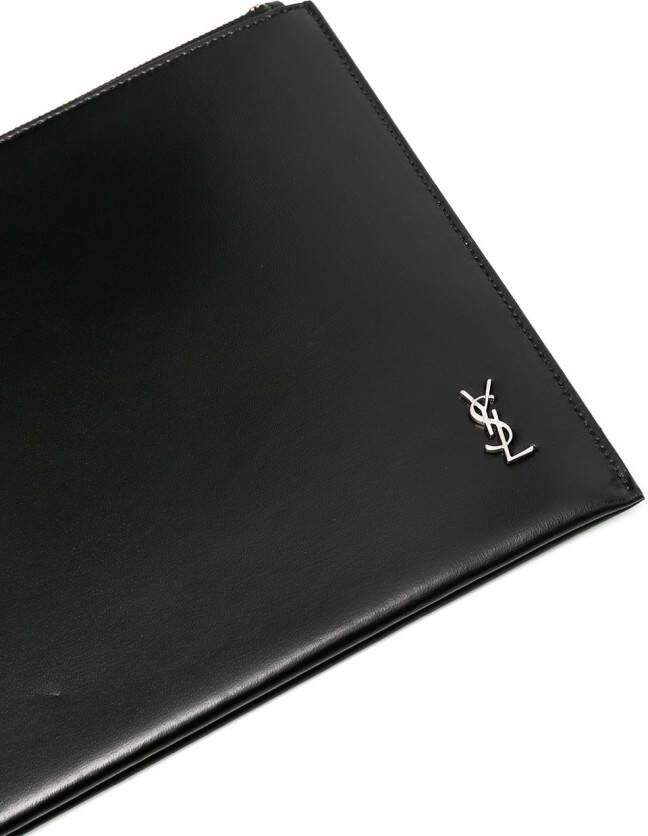 Saint Laurent Tablethouder met monogram Zwart