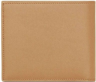 Saint Laurent Leren portemonnee Beige