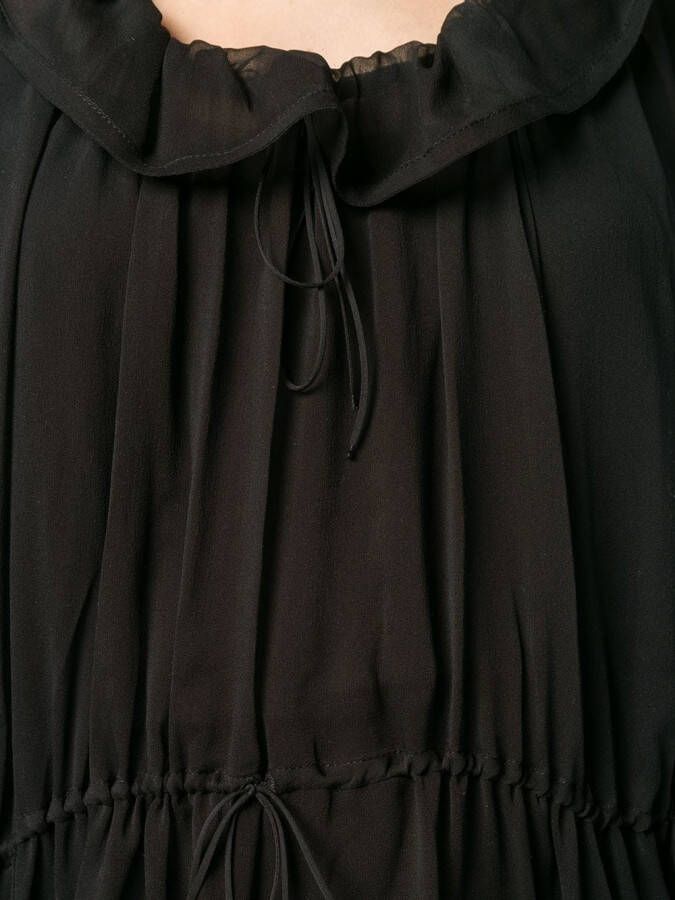 Saint Laurent Transparante jurk Zwart