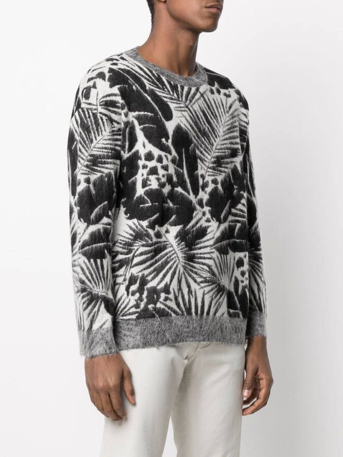 Saint Laurent Trui met ronde hals Zwart