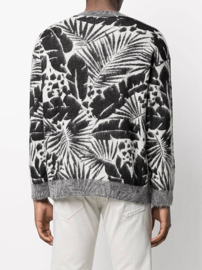Saint Laurent Trui met ronde hals Zwart