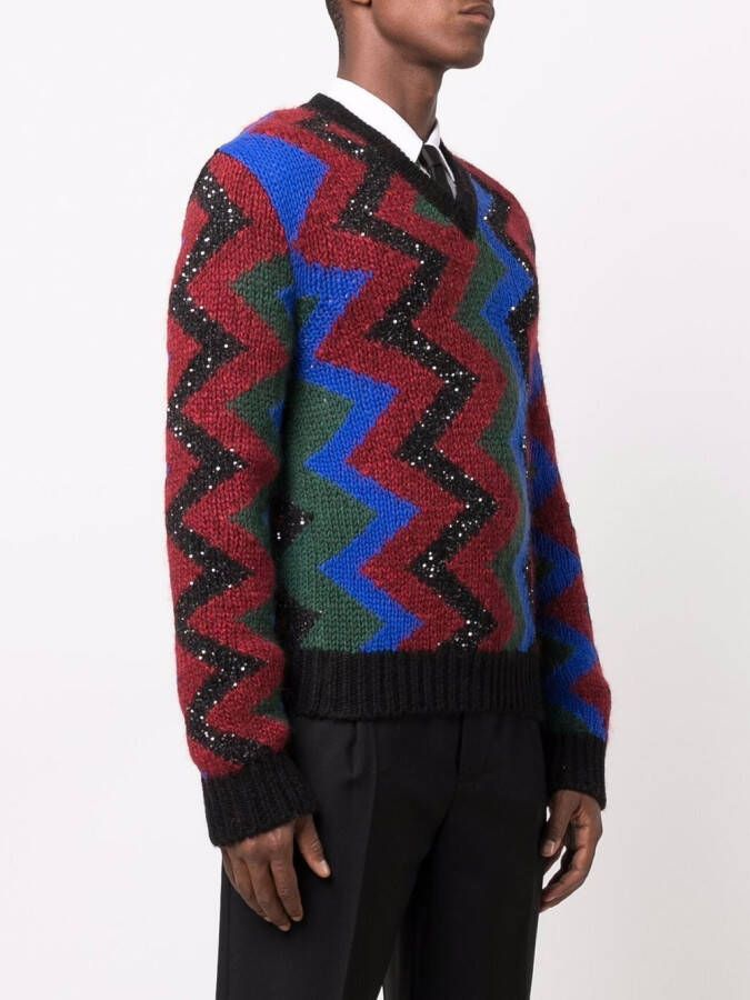 Saint Laurent Trui van wolmix Blauw