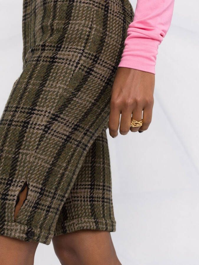 Saint Laurent Tweed bermuda shorts Groen