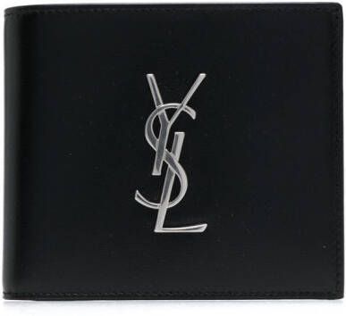 Saint Laurent tweevoudige Portemonnee met monogram Zwart
