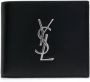 Saint Laurent tweevoudige Portemonnee met monogram Zwart - Thumbnail 2