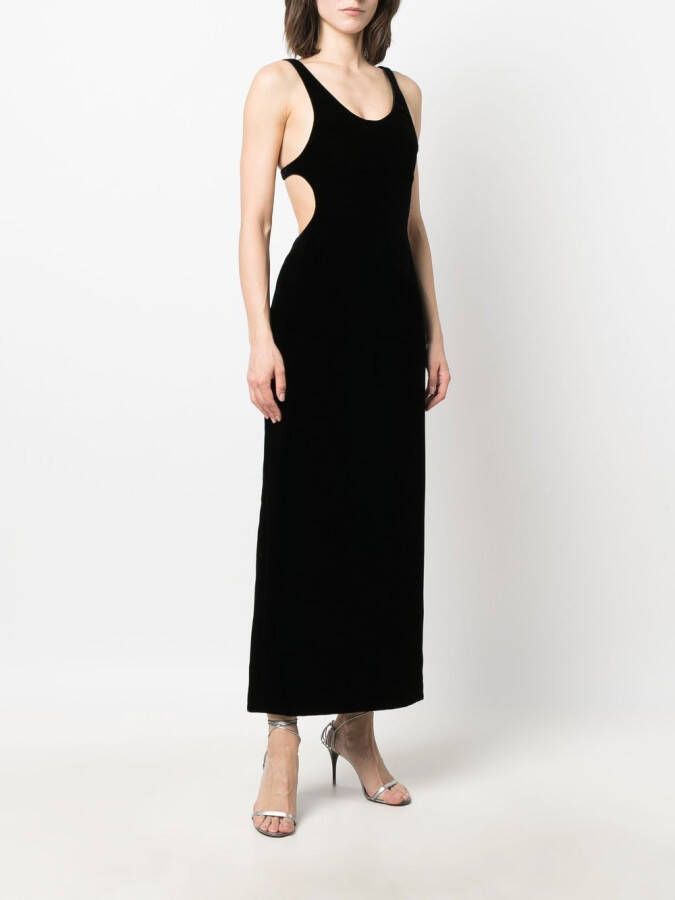 Saint Laurent Uitgesneden jurk Zwart